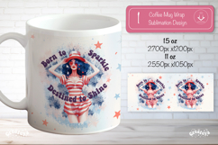 Patriotic 4th of July Mug Wrap Sublimation Independence Day Product Image 1