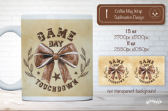 American Football Mug Wrap Sublimation Football Game day png Product Image 1