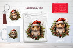 Christmas Watercolor Clipart Sublimation holiday animals Product Image 1