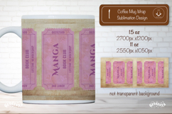 Book Club Ticket Mug Wraps PNG Bookish Library Sublimation Product Image 1