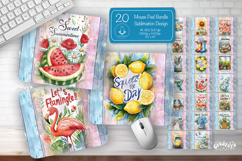 Mouse Pad Sublimation Bundle PNG Floral Summer Desk Mat Product Image 1