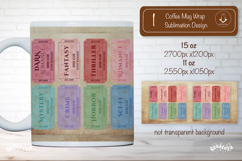 Book Club Ticket Mug Wraps PNG Bookish Library Sublimation Product Image 1