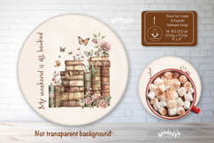 Book lover Quote round coaster sublimation Book Keychain Product Image 1