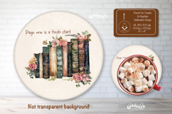 Book lover Quote round coaster sublimation Book Keychain Product Image 1