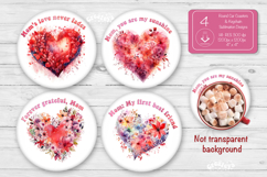 Mothers day round coaster sublimation png Car coaster png Product Image 1