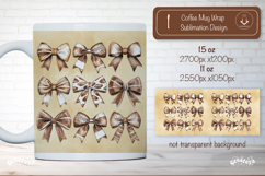 American Football Mug Wrap Sublimation Football bow png Product Image 1