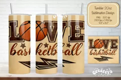 Basketball Tumbler wrap png Love Basketball Seamless tumbler Product Image 1
