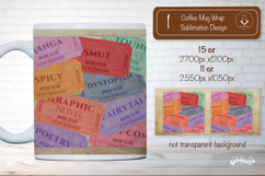 Book Club Ticket Mug Wraps PNG Bookish Library Sublimation Product Image 1