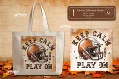 Football Quote Tote Bag Sublimation Vintage Game day png Product Image 1