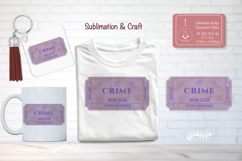 Book Club Ticket Sublimation Crime Genre Tickets Clipart Product Image 1