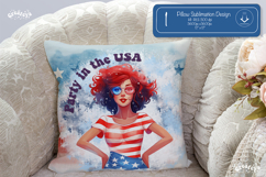 4th of July Pillow case sublimation American Patriotic png Product Image 1
