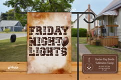 Football Garden Flag PNG American Football Yard Sign design Product Image 1