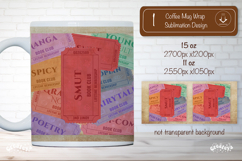 Book Club Ticket Mug Wraps PNG Bookish Library Sublimation Product Image 1