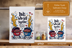 BBQ Kitchen Towel Sublimation Funny Grill Quotes Fathers Day Product Image 1