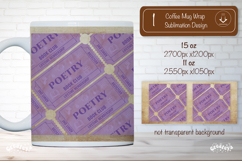 Book Club Ticket Mug Wraps PNG Bookish Library Sublimation Product Image 1