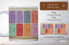 Book Club Ticket Mug Wraps PNG Bookish Library Sublimation Product Image 1
