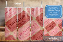 Book club Ticket tumbler wrap Reading Genre Sublimation png Product Image 1