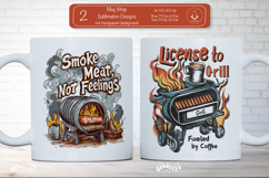 Funny Dad quote BBQ Grill Master Mug Wrap Grill Dad quote Product Image 1