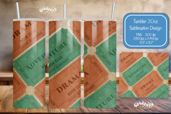 Book club Ticket tumbler wrap Reading Genre Sublimation png Product Image 1