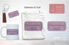 Book Club Ticket Sublimation Paranormal Genre Tickets png Product Image 1