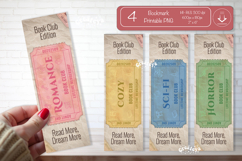Book Club Ticket Bookmark printable Reading Genre Tickets Product Image 1