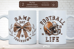 American Football Mug Wrap Sublimation Football quote png Product Image 1