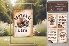 Football Garden Flag PNG American Football Yard Sign design Product Image 1
