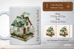 Floral Book Lover Quote Mug Sublimation Vintage mug wrap png Product Image 1