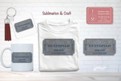 Book Club Ticket Sublimation Dystopian Reading Genre Ticket Product Image 1