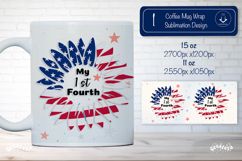 My 1 st Fourth 4th of July Mug Wrap Sublimation Design Product Image 1