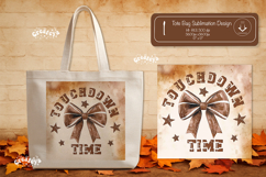 Football Tote Bag Sublimation Vintage Game Day Touchdown png Product Image 1