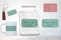 Book Club Ticket Sublimation Mystery Genre Tickets Clipart Product Image 1