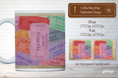 Book Club Ticket Mug Wraps PNG Bookish Library Sublimation Product Image 1