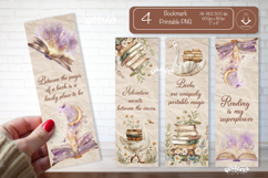 Old Book Vintage Bookmark png Book Lover Printable Quote Product Image 1