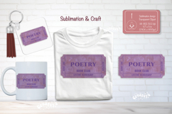 Book Club Ticket Sublimation Poetry Reading Genre Ticket png Product Image 1