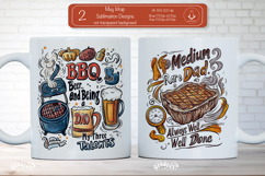 Funny Dad quote BBQ Grill Master Mug Wrap Grill Dad quote Product Image 1