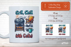 Funny Dad quote BBQ Grill Master Mug Wrap Grill quote Product Image 1