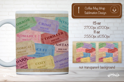 Book Club Ticket Mug Wraps PNG Bookish Library Sublimation Product Image 1