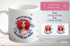 Patriotic 4th of July Mug Wrap Sublimation Independence Day Product Image 1