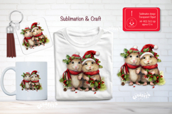 Christmas Watercolor Clipart Sublimation winter animal png Product Image 1