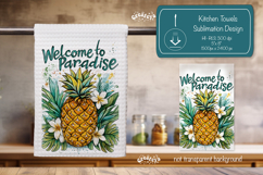 Summer Kitchen Towel Sublimation Farmhouse Dish towel png Product Image 1