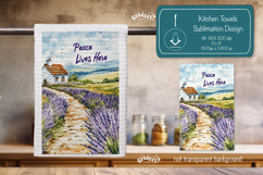 Summer Kitchen Towel Sublimation Farmhouse Dish towel png Product Image 1