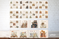 Floral Book tumbler Bundle Book lover tumbler Wrap PNG 20 oz Product Image 2