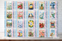 Summer Tumbler Wrap Bundle PNG Skinny 20oz Watercolor Garden Product Image 2