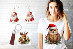 Christmas Watercolor Clipart Sublimation Bundle Santa Claus Product Image 2