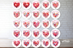 Mother’s Day Round Stickers Bundle PNG Printable Floral Mom Product Image 2