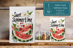 Summer Kitchen Towel Sublimation Farmhouse Dish towel png Product Image 1