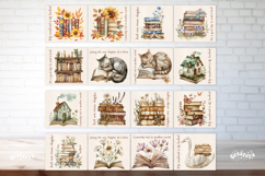 Floral Book tumbler Bundle Book lover tumbler Wrap PNG 20 oz Product Image 3