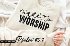 Made To Worship Sleeve - Sleeve SVG Design, T-Shirt Design Product Image 1