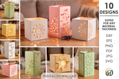 3D Decorative Paper Lanterns Bundle. Lantern Paper Cut SVG Product Image 1